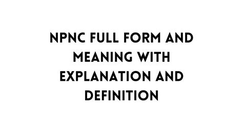 npnc meaning|npnc meaning medical.